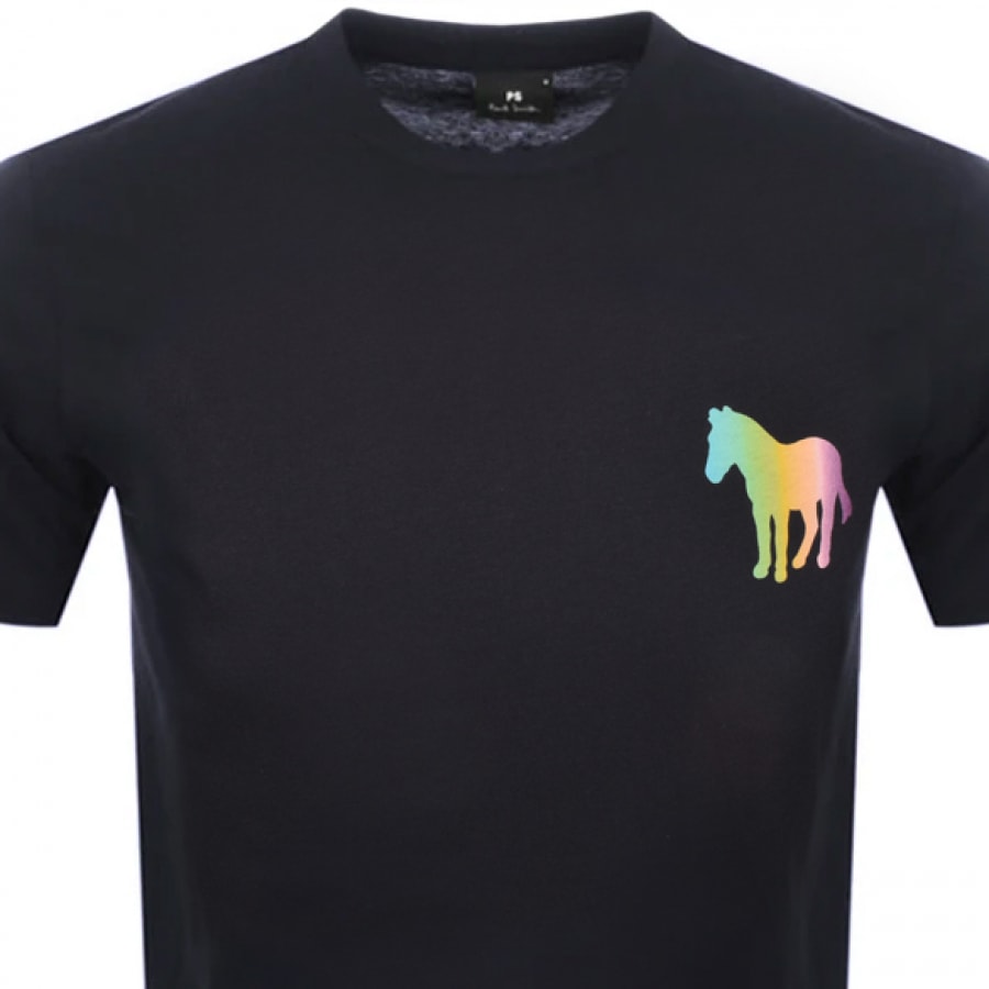 Alternative Image for ProductPS By Paul Smith Zebra Logo T Shirt Navy2